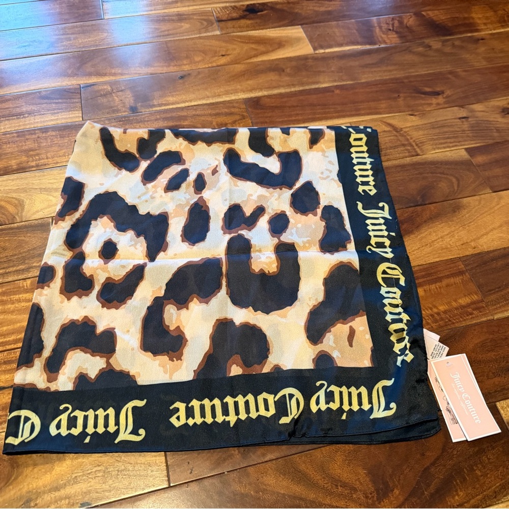 Juicy Couture Black and Gold Scarf